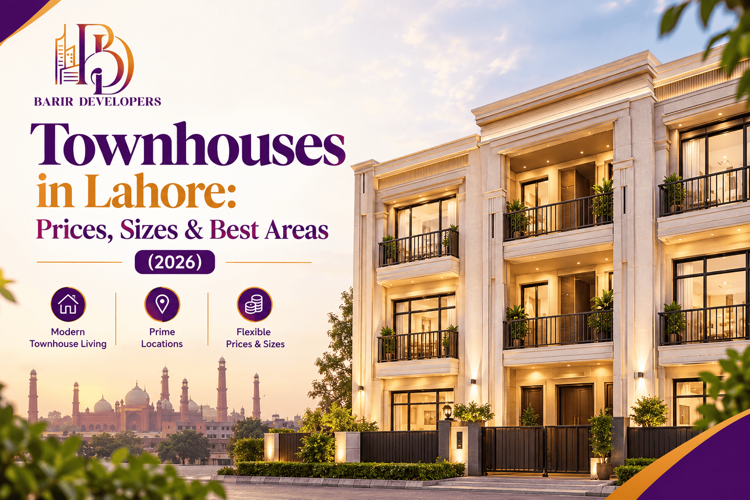Townhouses in Lahore – Pine Homes in Union Town
